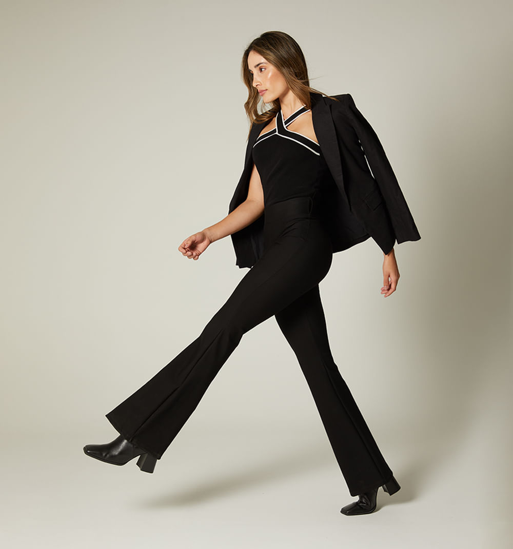 Blusa tejida cuello cruzado
