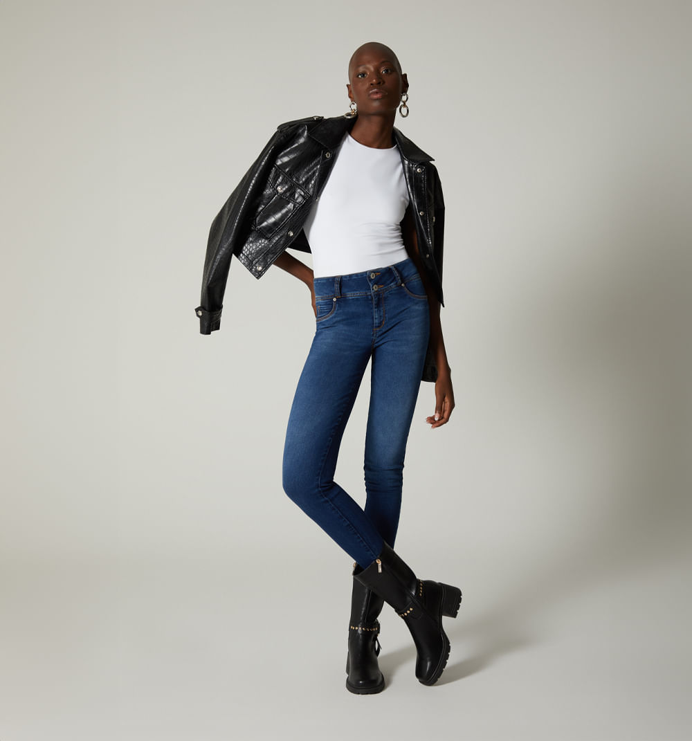 Jean ultra slim, tiro medio, crawford li