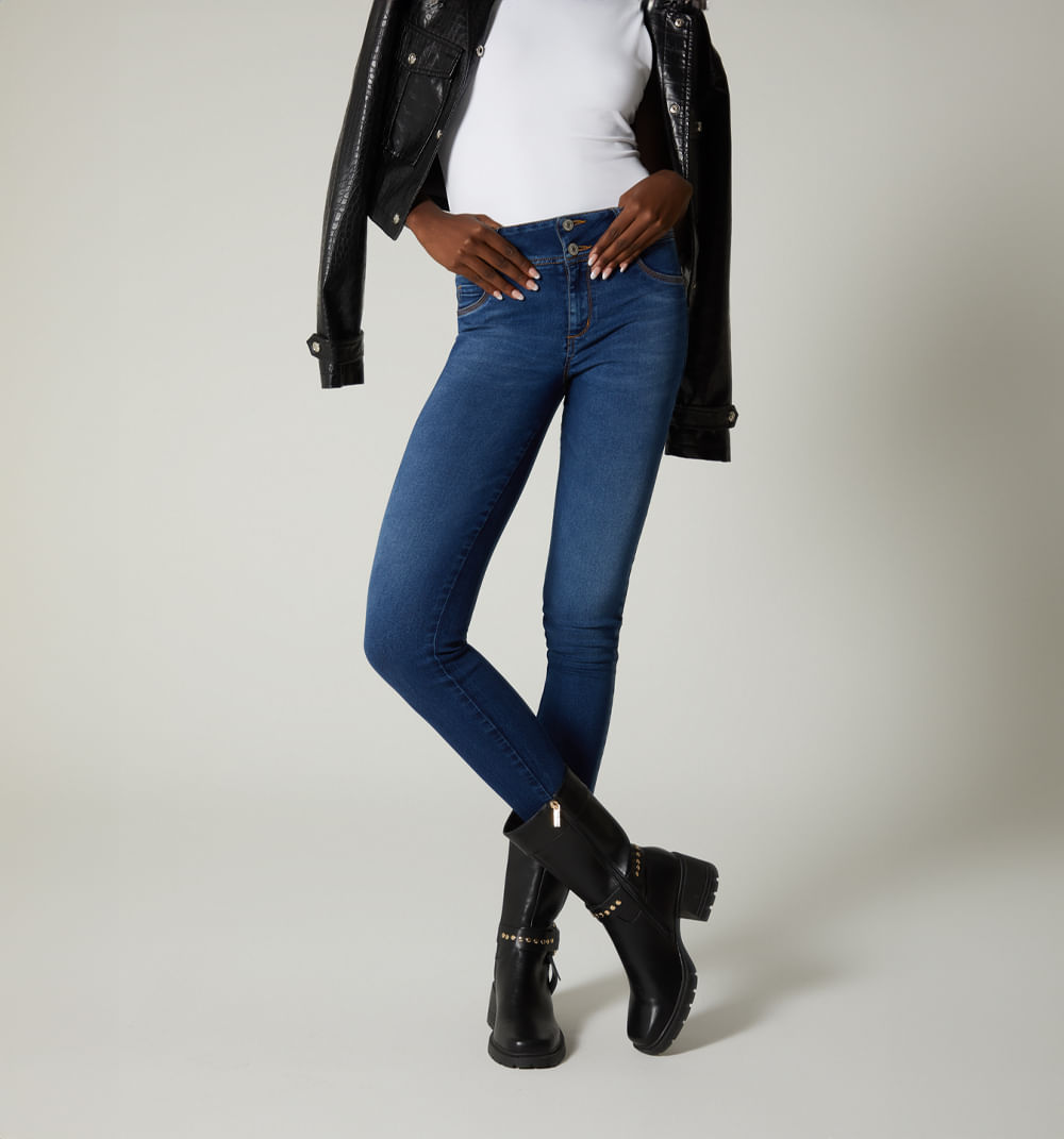 Jean ultra slim, tiro medio, crawford li