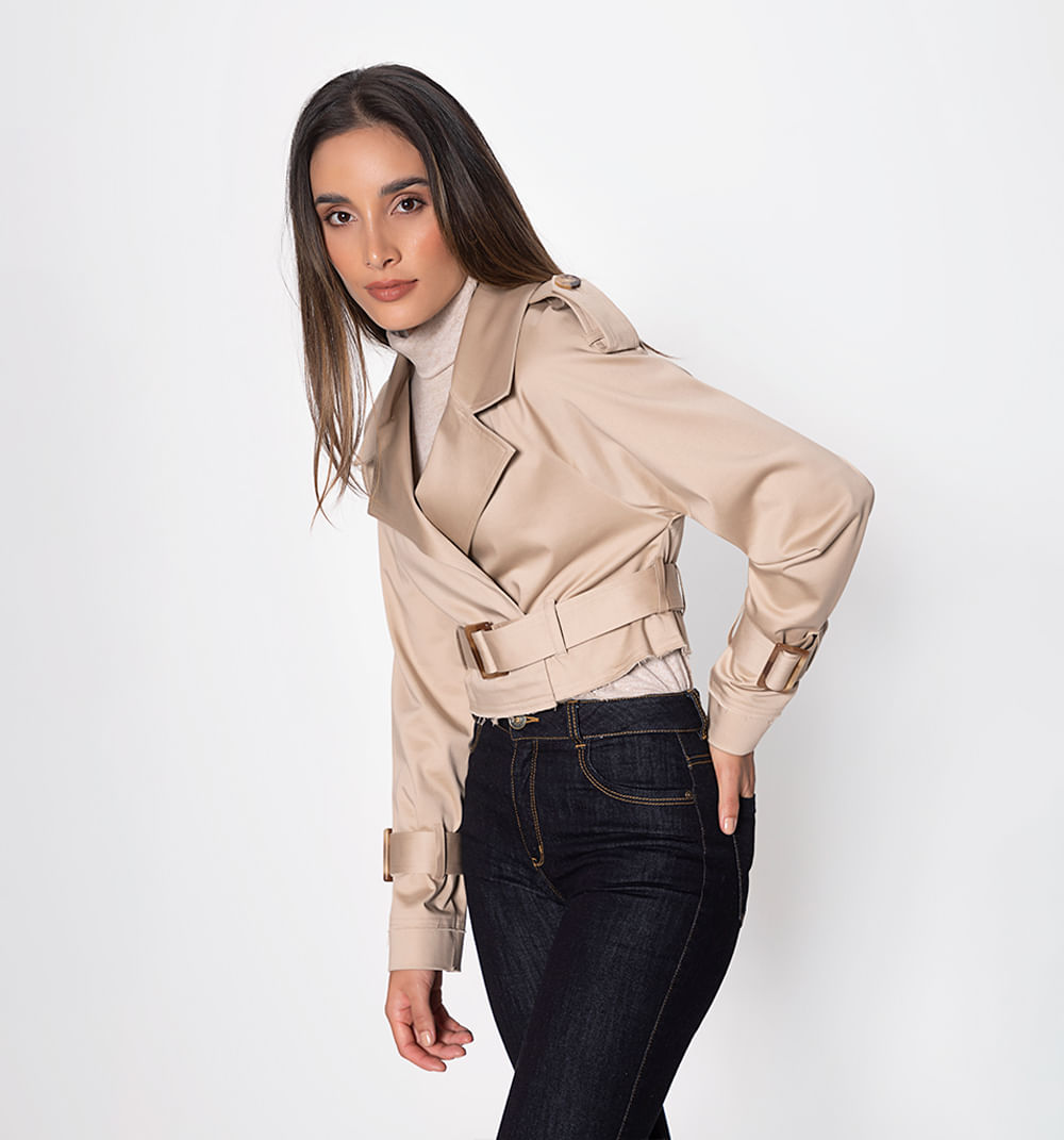 Chaqueta manga larga  solapa cruzada cin