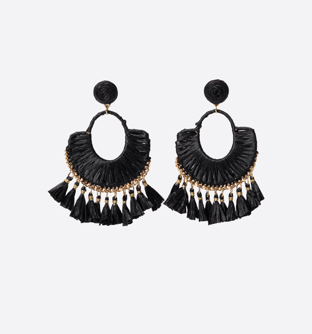 Aretes con mini pompom