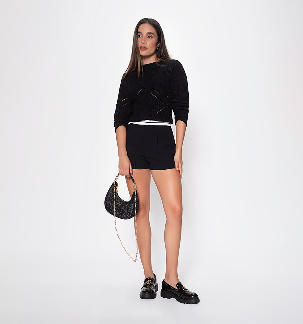 Short tiro alto con prenses pretina comb