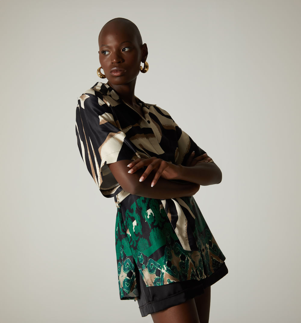 Bluson manga corta con cinturon