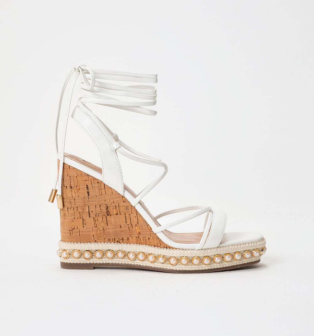 Sandalia plataforma corcho y accesorios