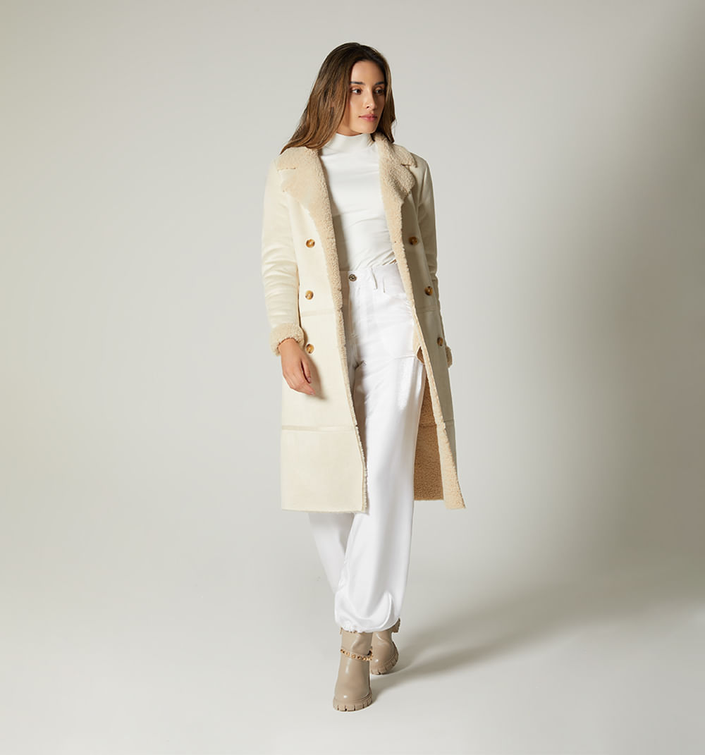 Gaban en suede con interior en teddy