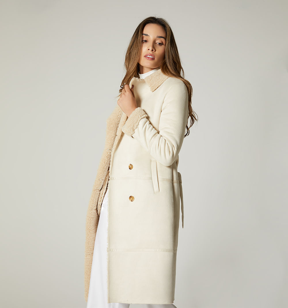 Gaban en suede con interior en teddy