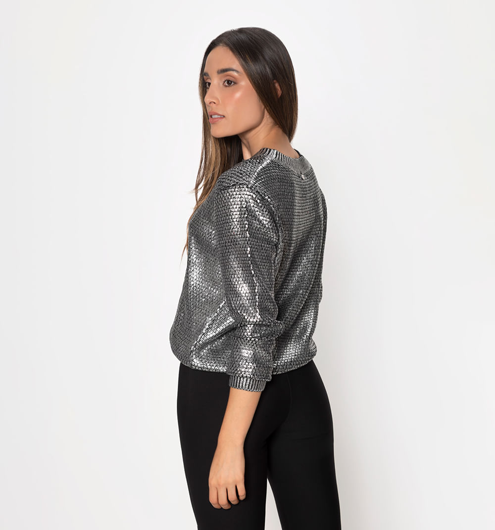 Buzo tejido con foil