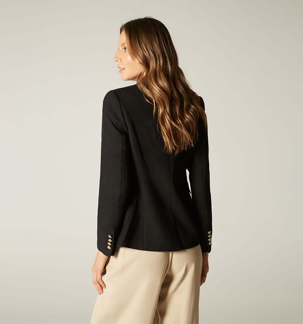Blazer manga larga boton unico