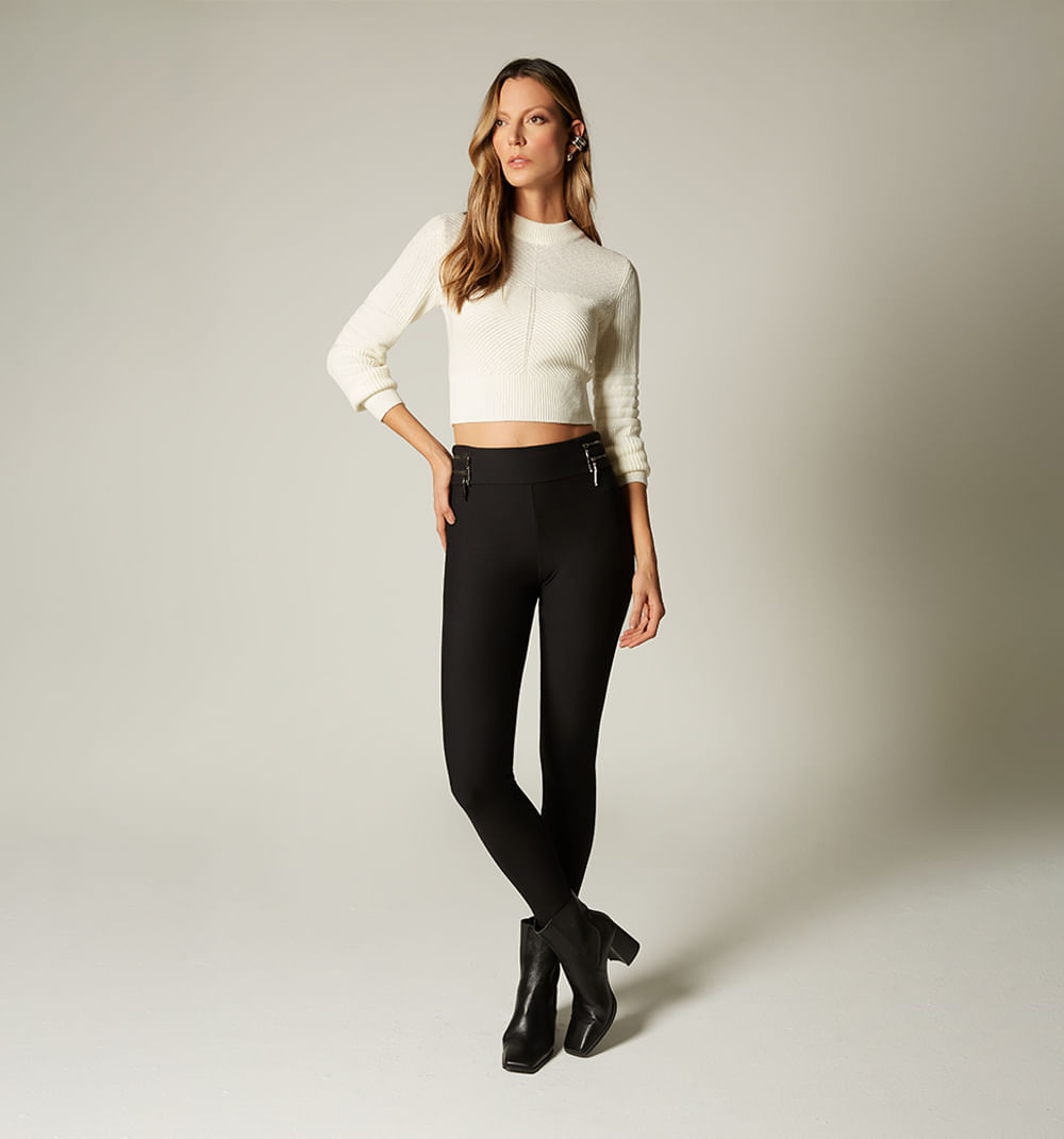 Buzo tejido manga larga cuello redondo