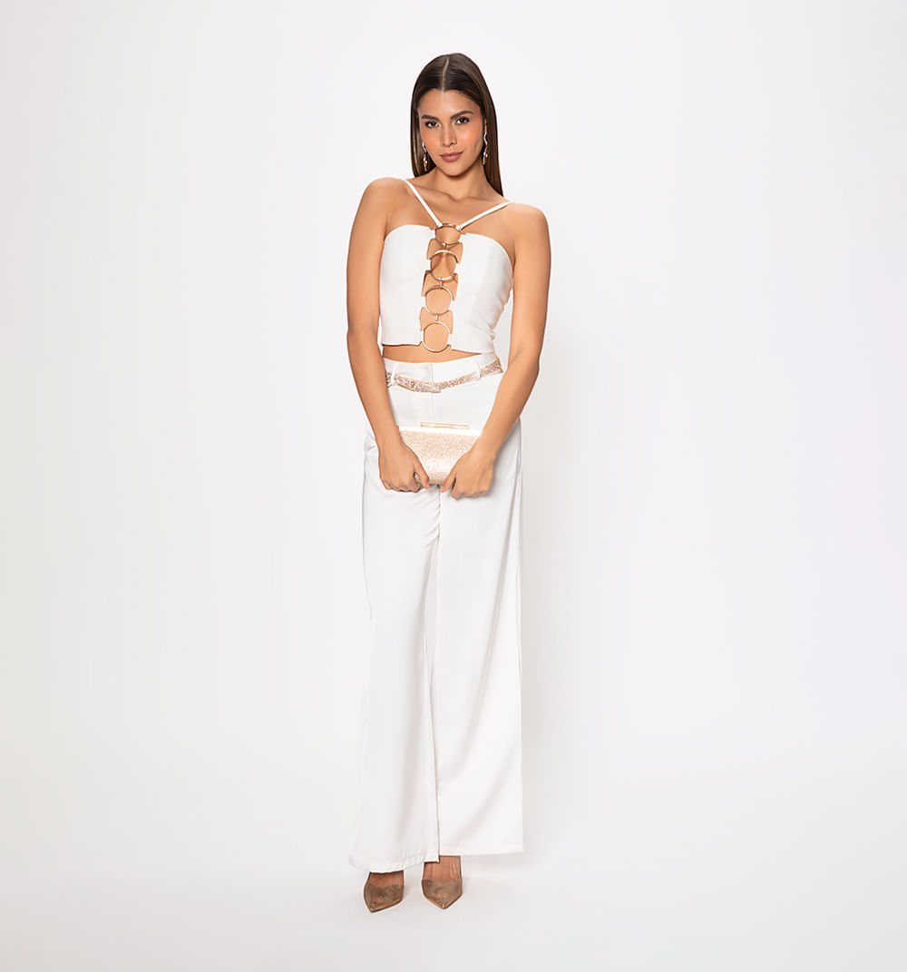 Blusa de tirs con orgollas en el centro