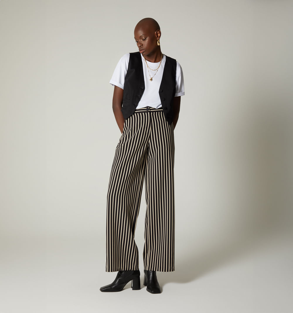 Pantalon palazo rayas