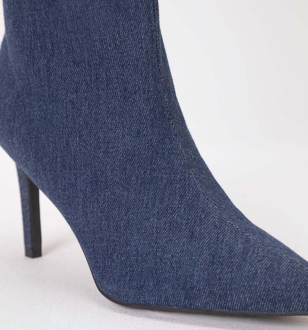 Bota caña alta denim