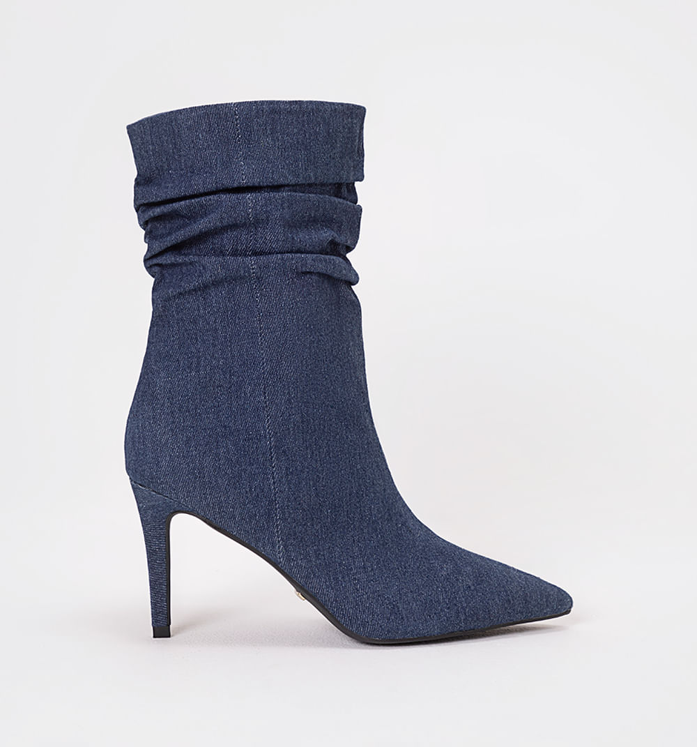 Bota cana media en denim