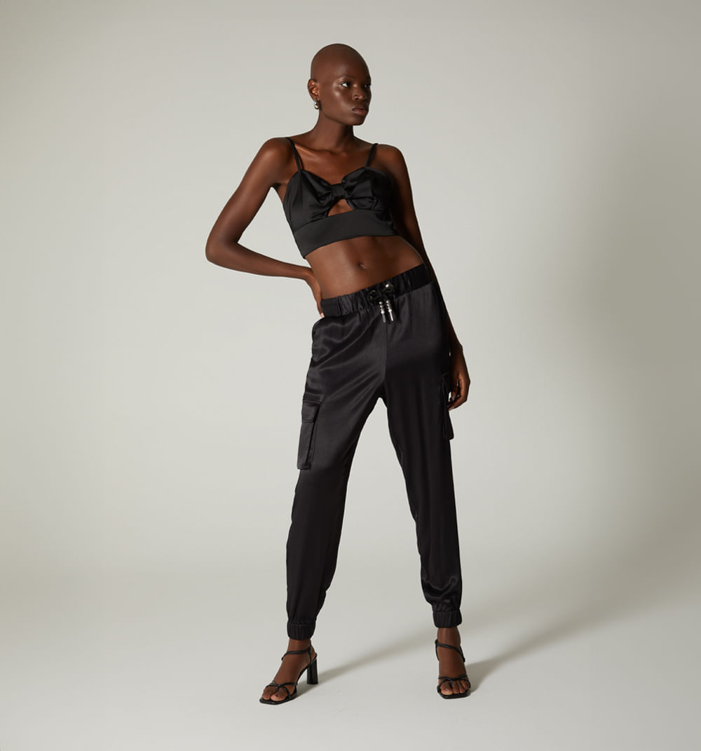 Blusa crop tiras