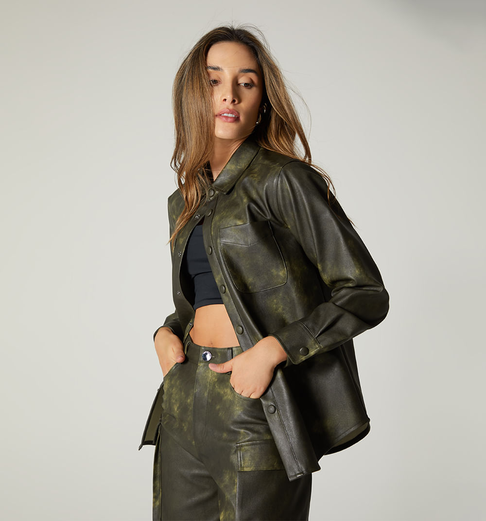 Sobretodo en pu efecto vintage