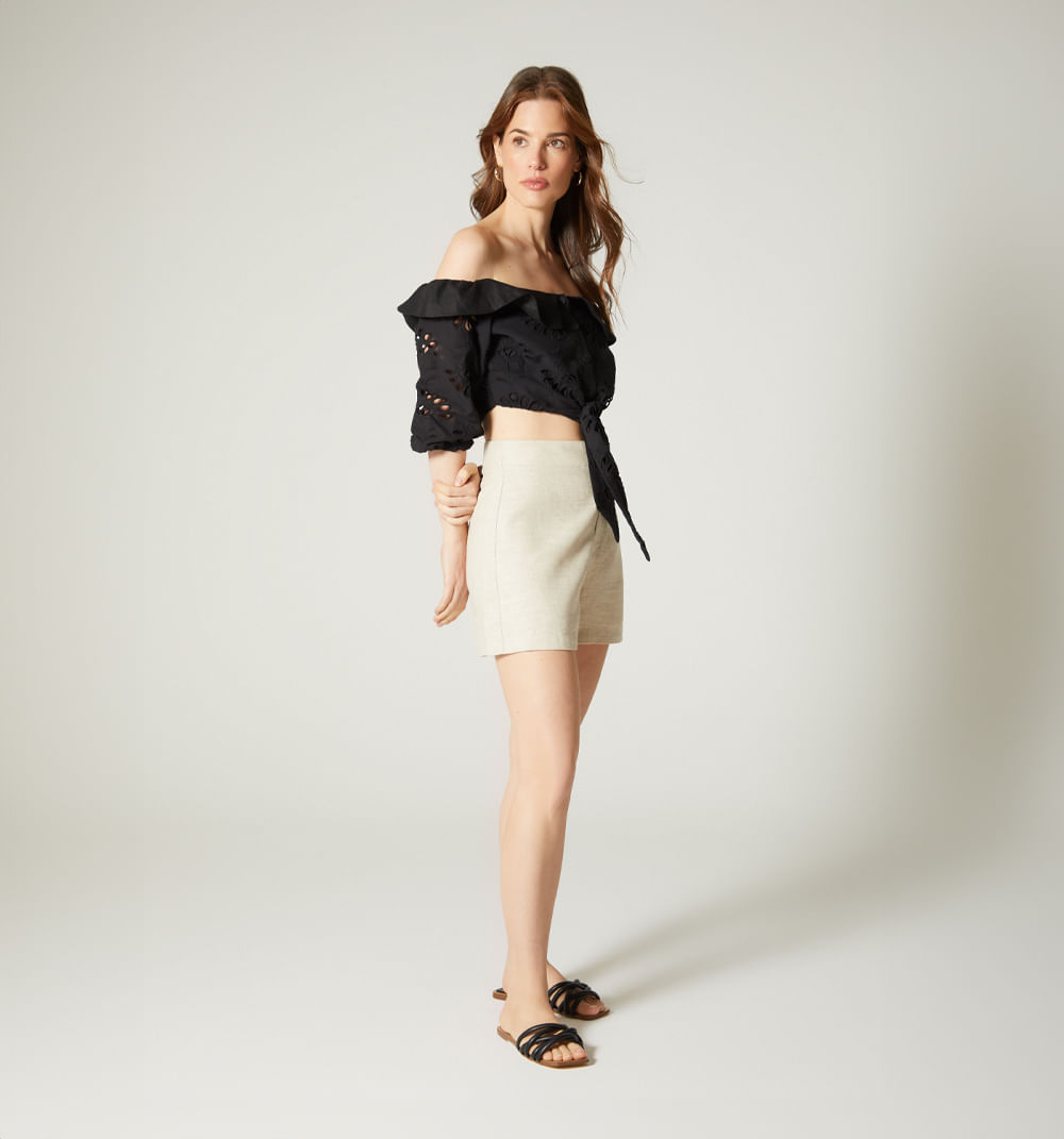 Blusa bandeja de amarrar