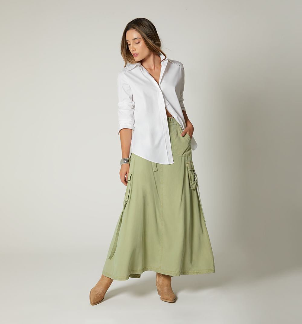 Blusa manga larga con cartera