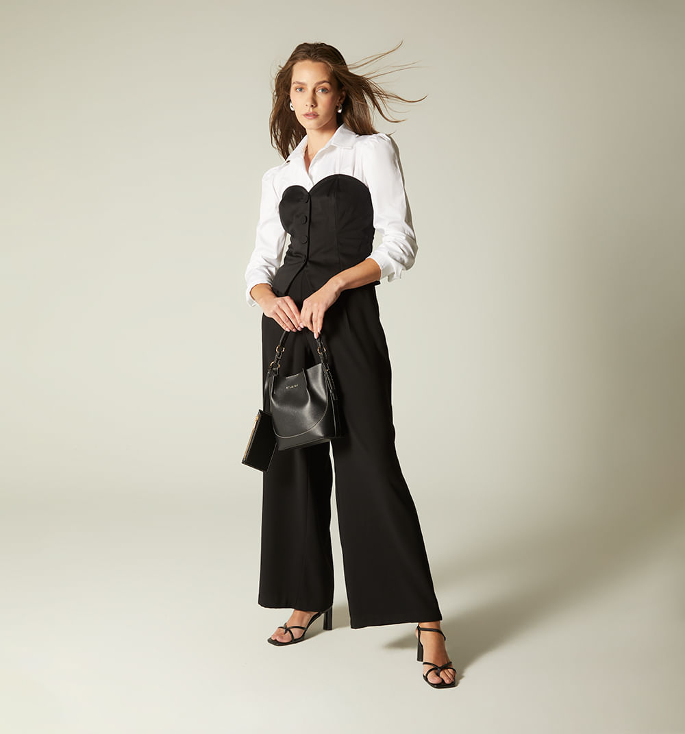 Blusa  manga larga con staple