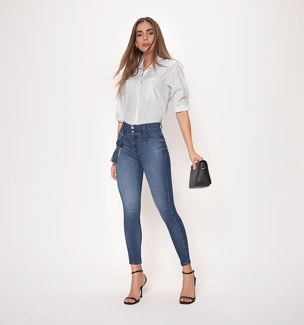 Jean ultraslim, tiro alto, levantacola,
