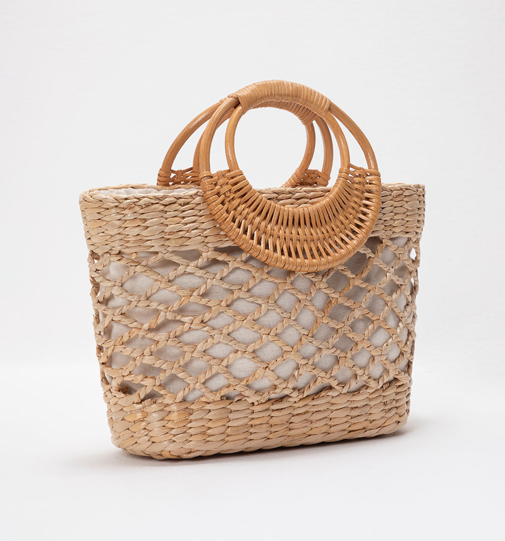 Bolso de mano costero rectangular tipo c