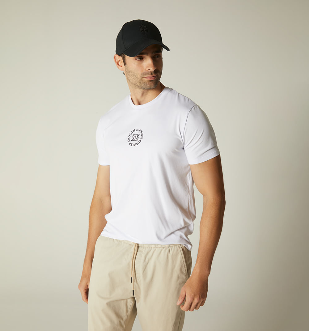 Camiseta para hombre con texto estampado