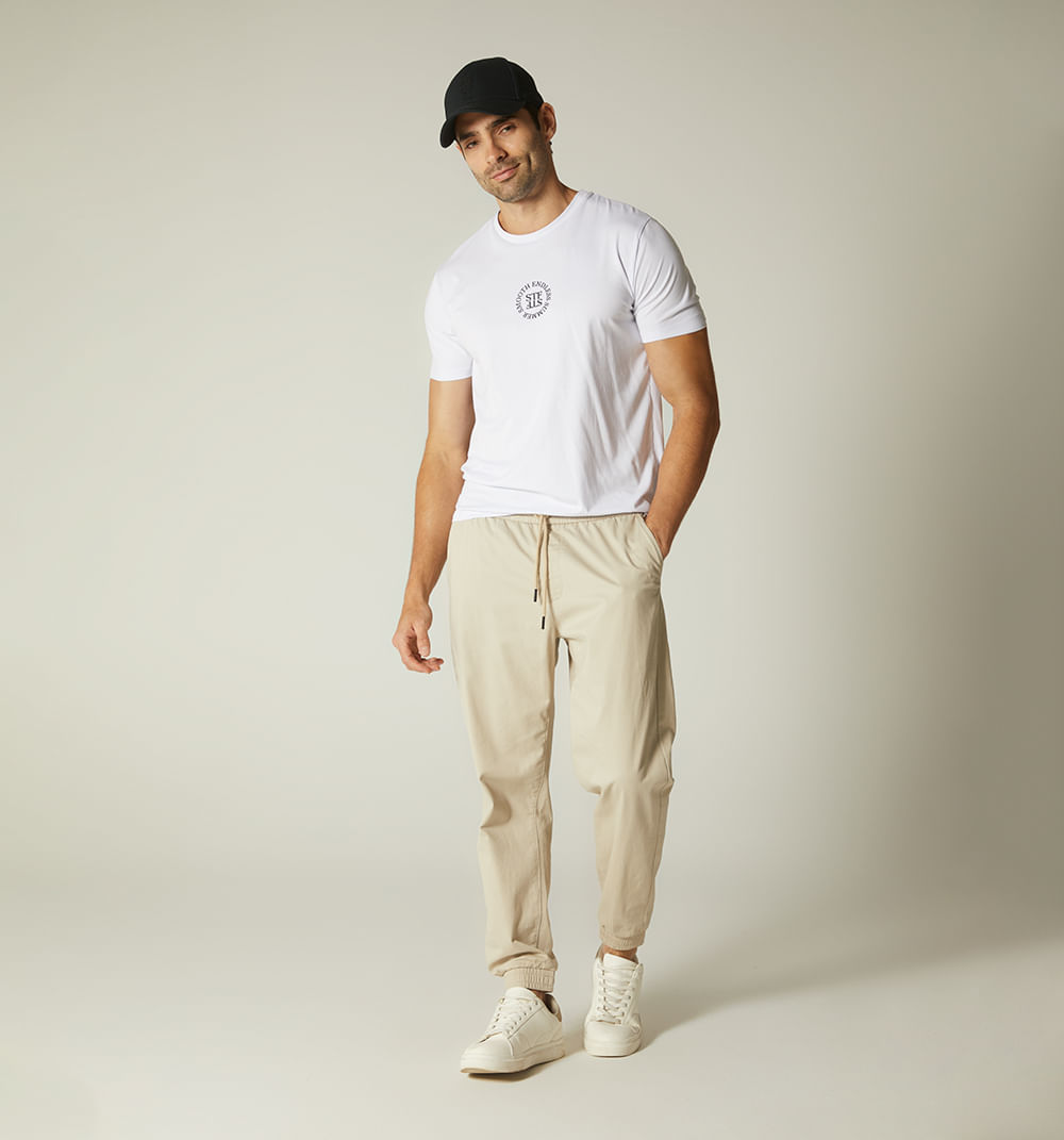 Camiseta para hombre con texto estampado