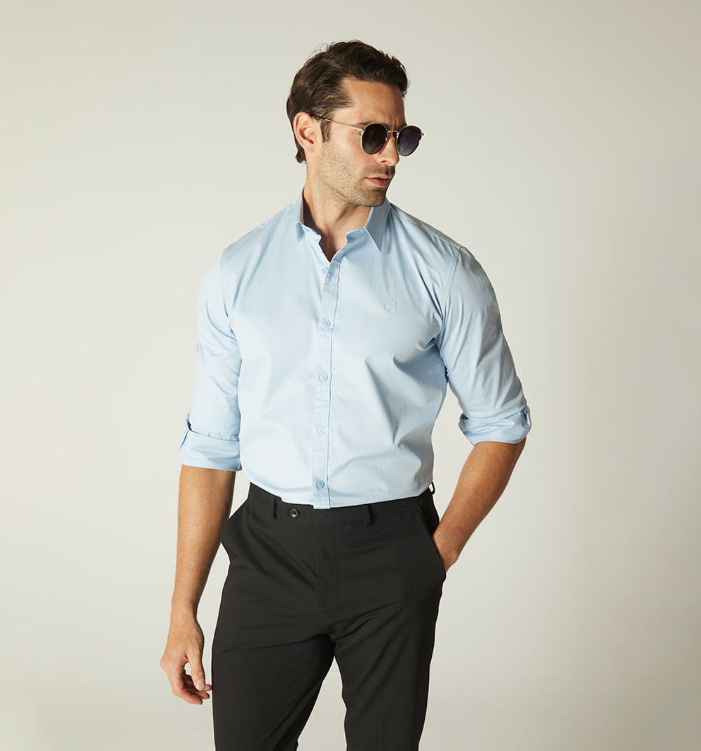 Camisa para hombre básica regular fit