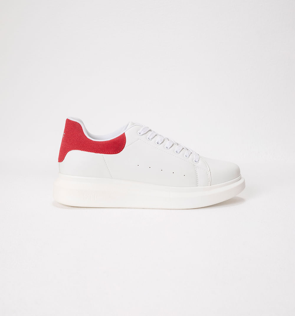 Tenis para hombre con talonera en gamuza