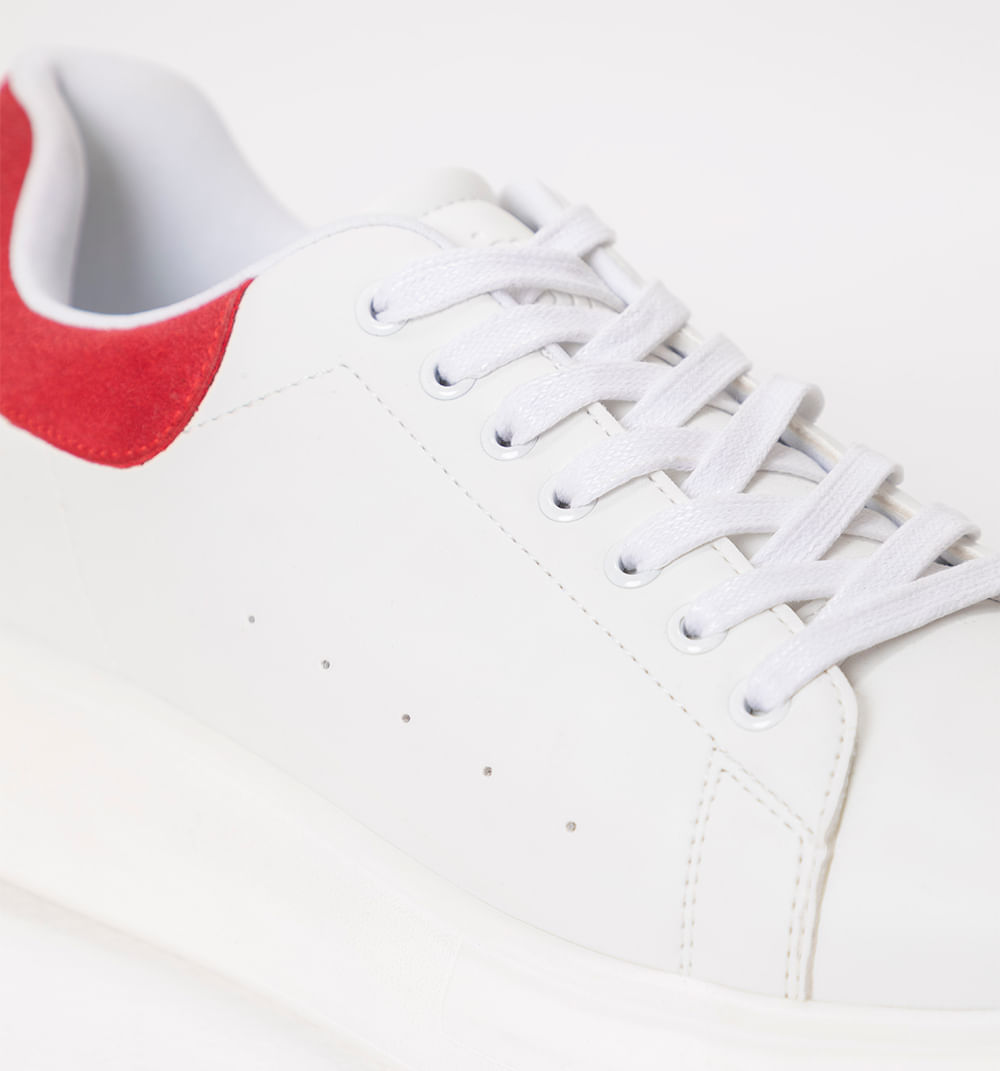 Tenis para hombre con talonera en gamuza
