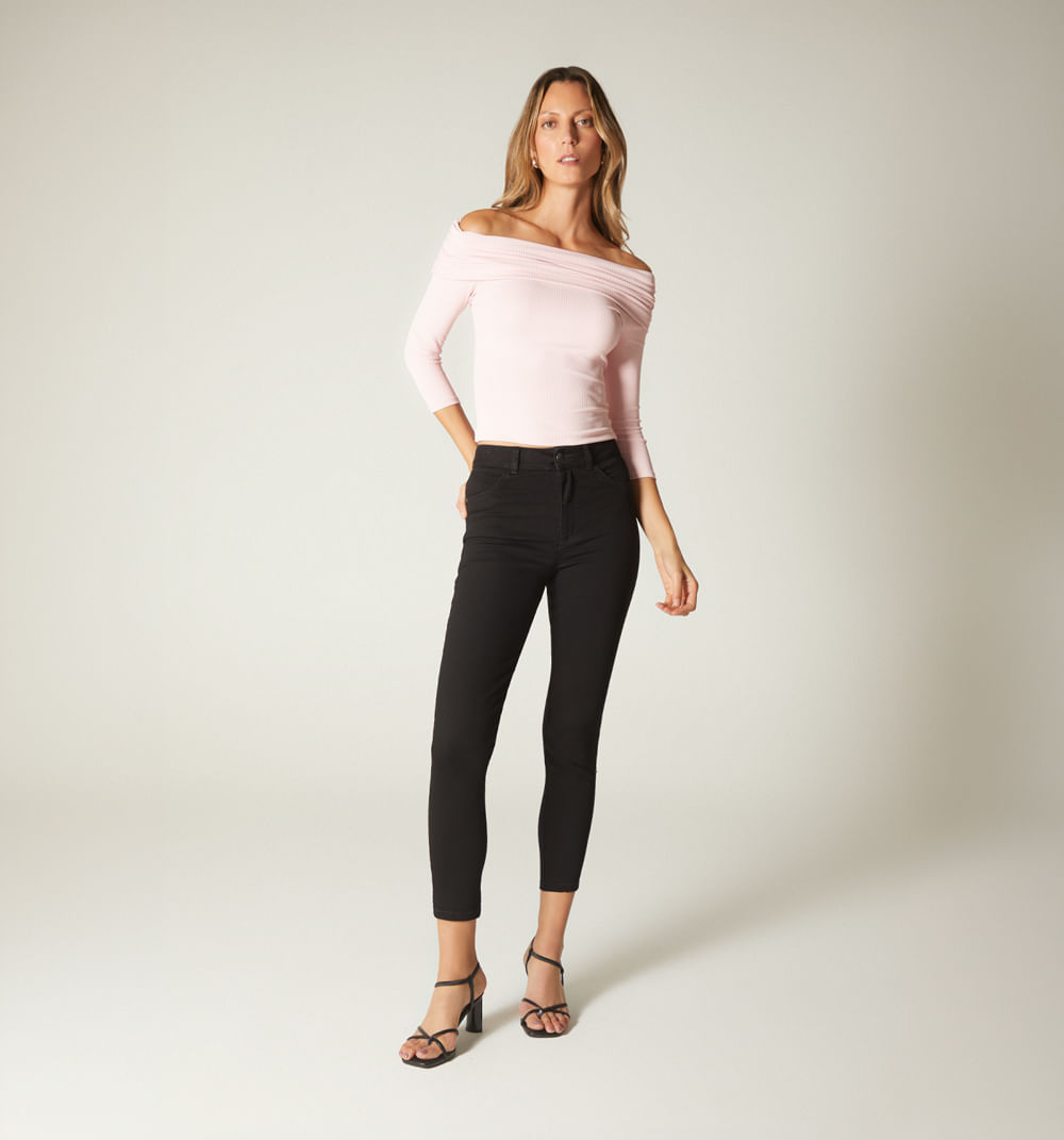 Jeggings tiro alto, cinco bolsillos, tay