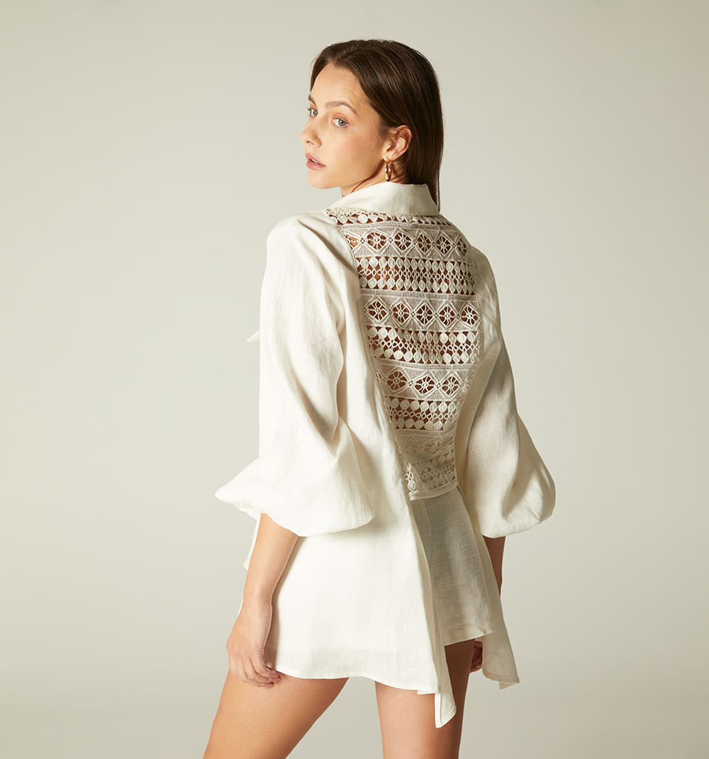 Bluson manga larga bolsillos con tapa co