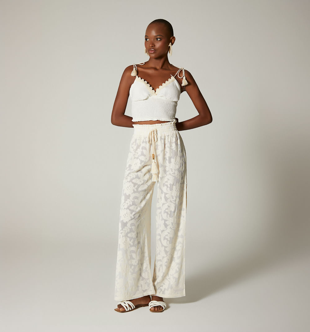 Blusa de tiras con insumo