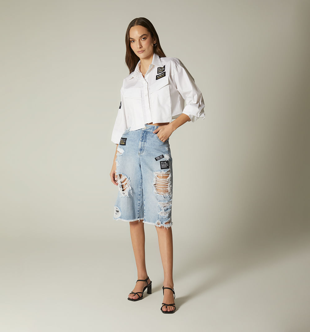 Camisera corta manga larga almilla bolsi