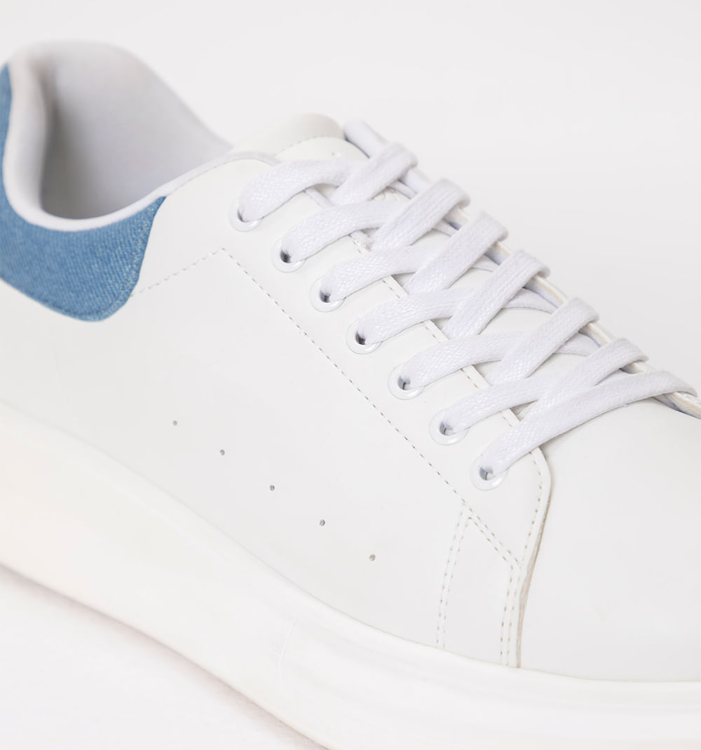 Tenis para hombre con talonera en gamuza