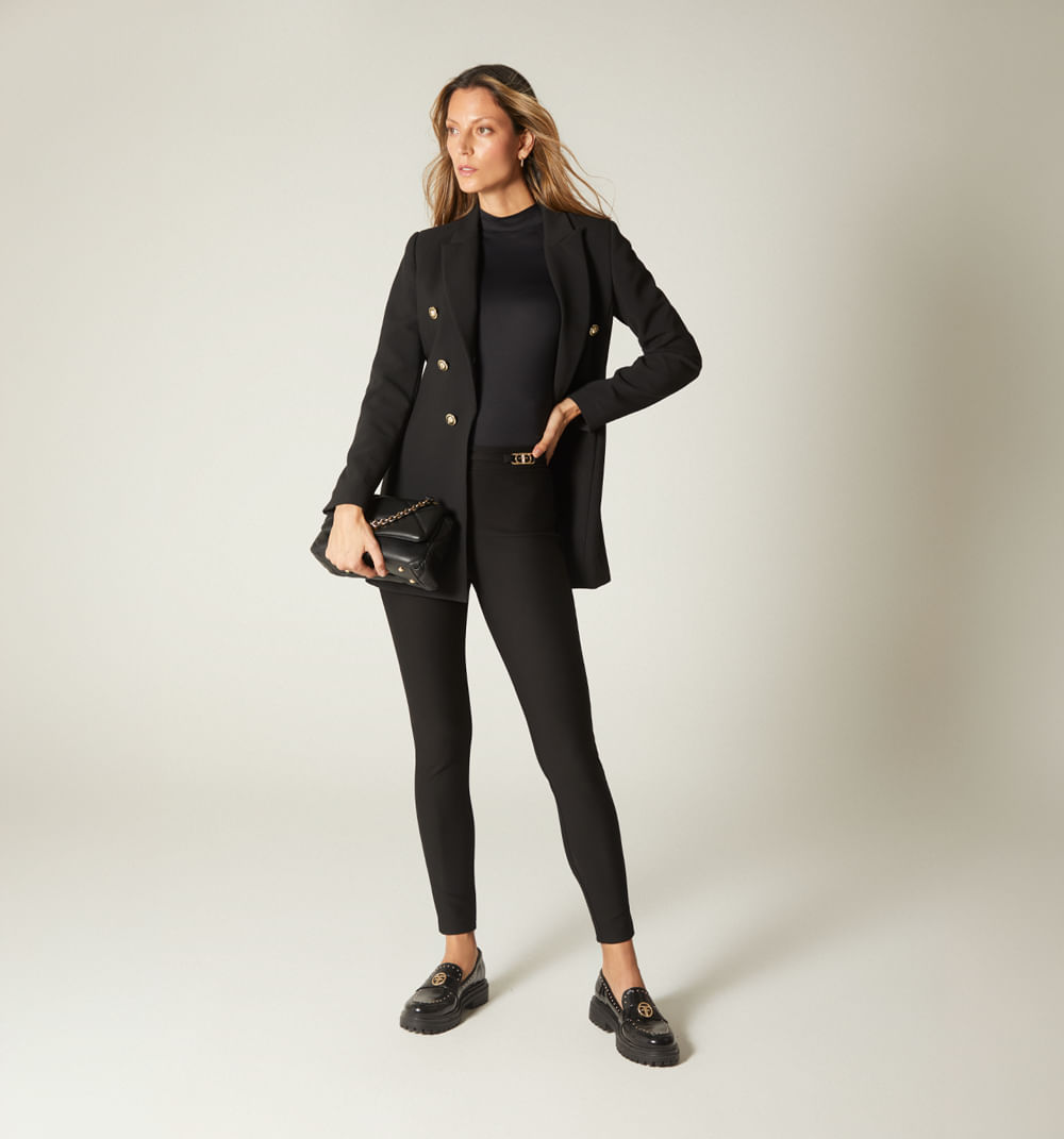Leggins bota recta con herrajes en preti