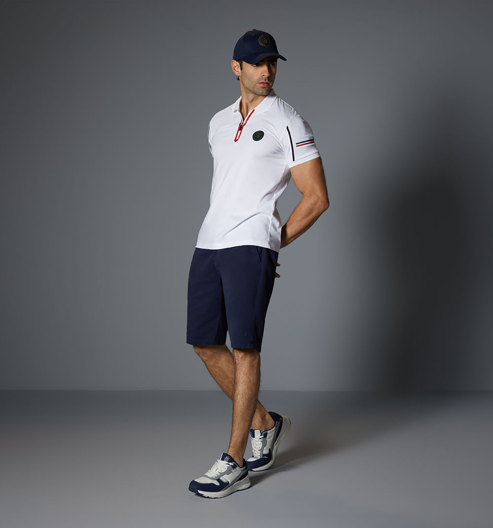 Polo para hombre con emblema