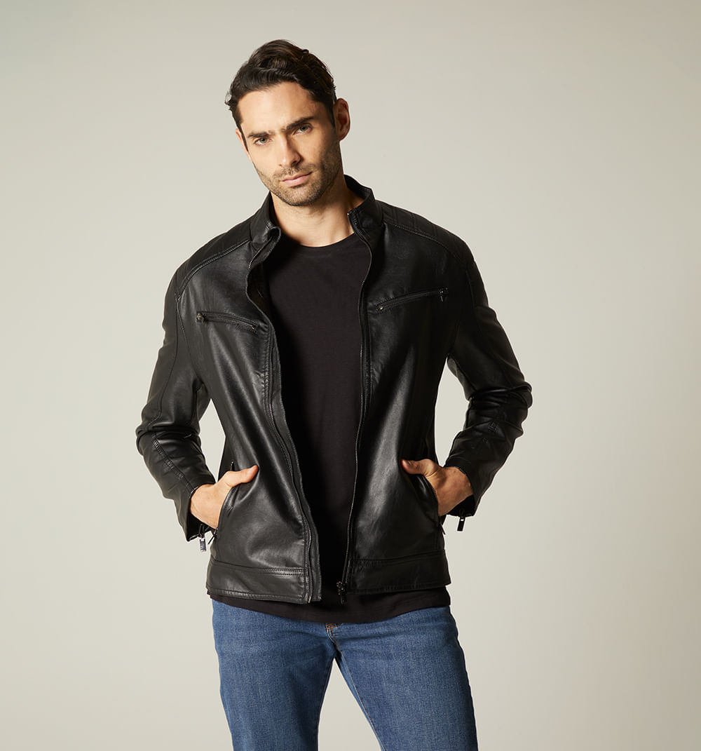 Chaqueta biker para hombre