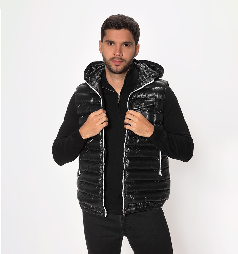 Chaleco acolchado con capucha