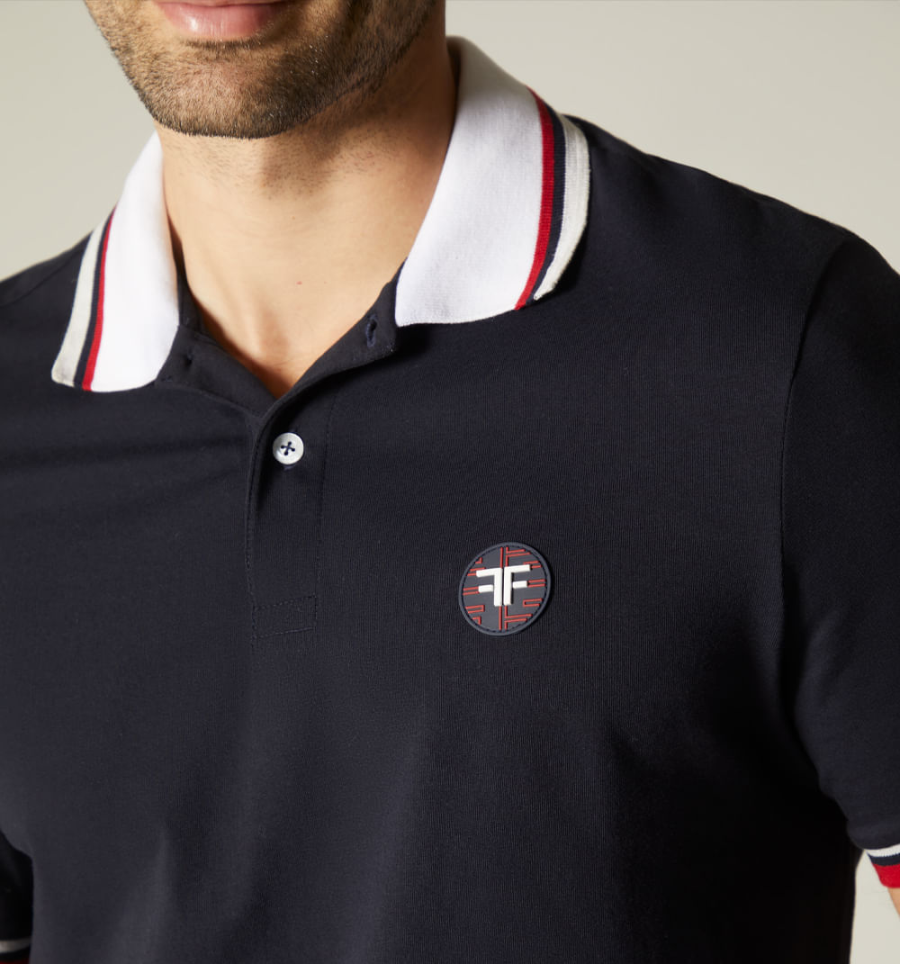 Polo para hombre con sello doble f
