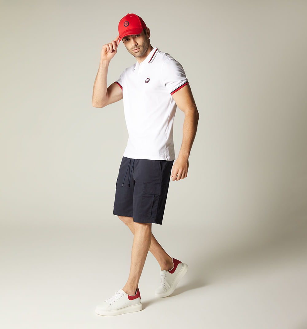 Polo para hombre con sello doble f