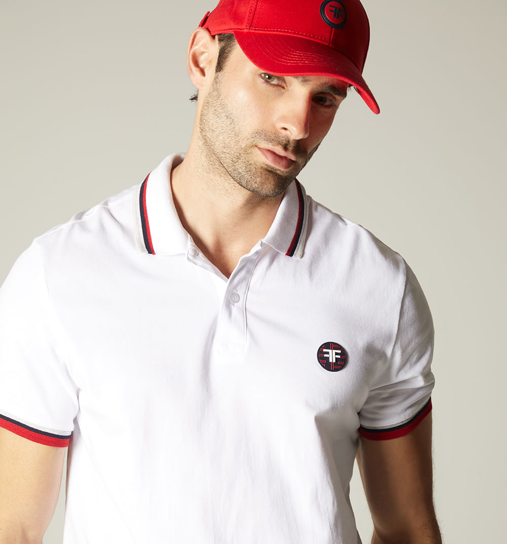 Polo para hombre con sello doble f