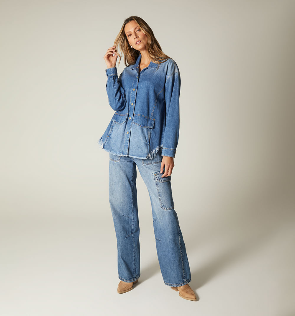 Bluson camisero, cortes y tapas, ruedo rustico