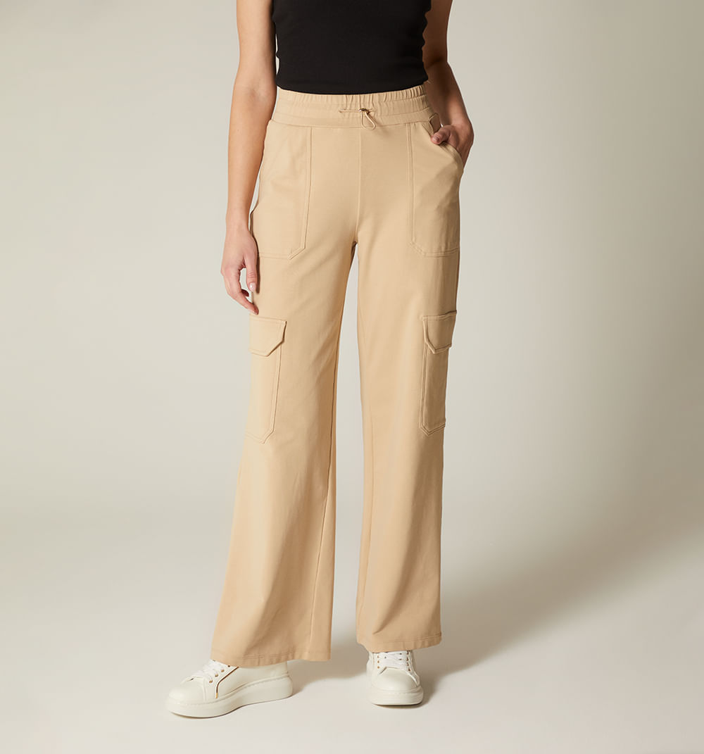 Pantalon cargo con cordon