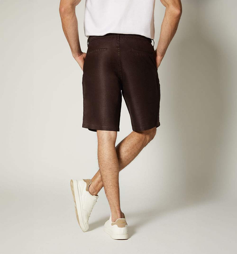 Bermuda para hombre tipo chino en lino