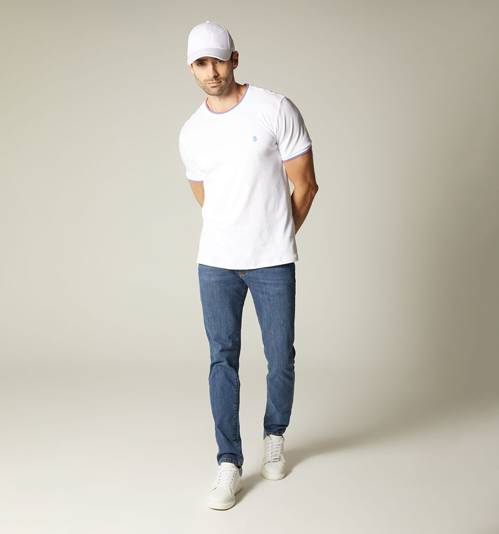 Camiseta para hombre con cuello y puño t