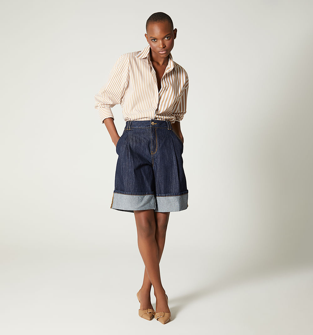 Bermuda, tiro alto, con prense y guardap