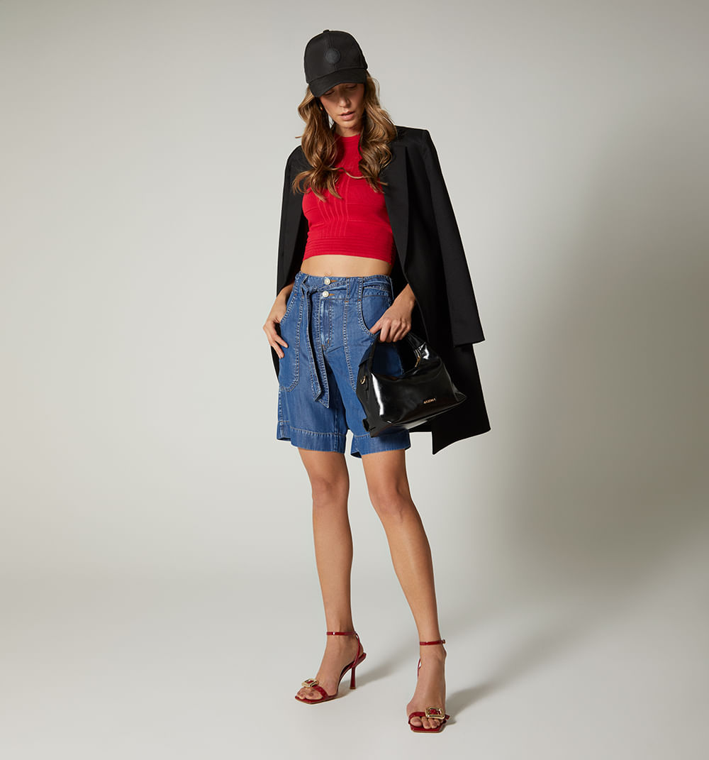 Blusa manga sisa tejida