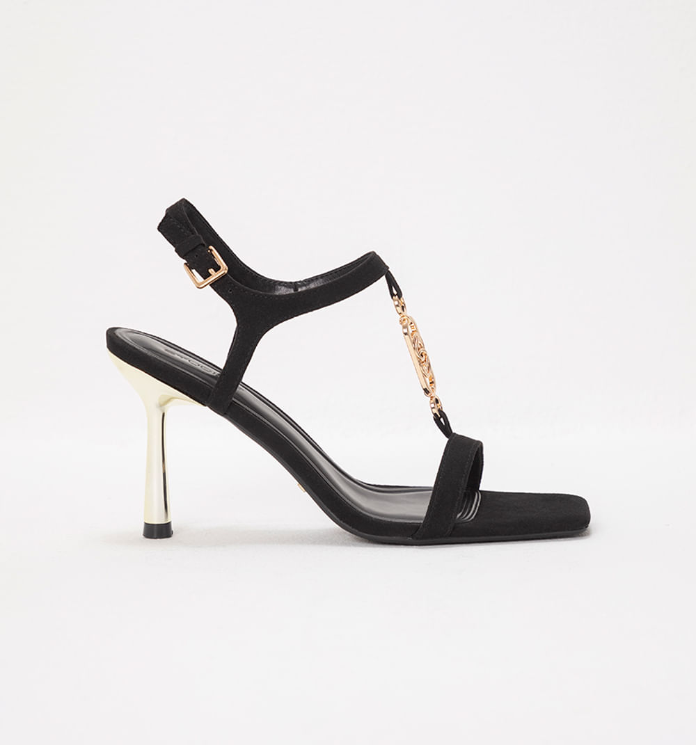 Sandalia tacon en suede