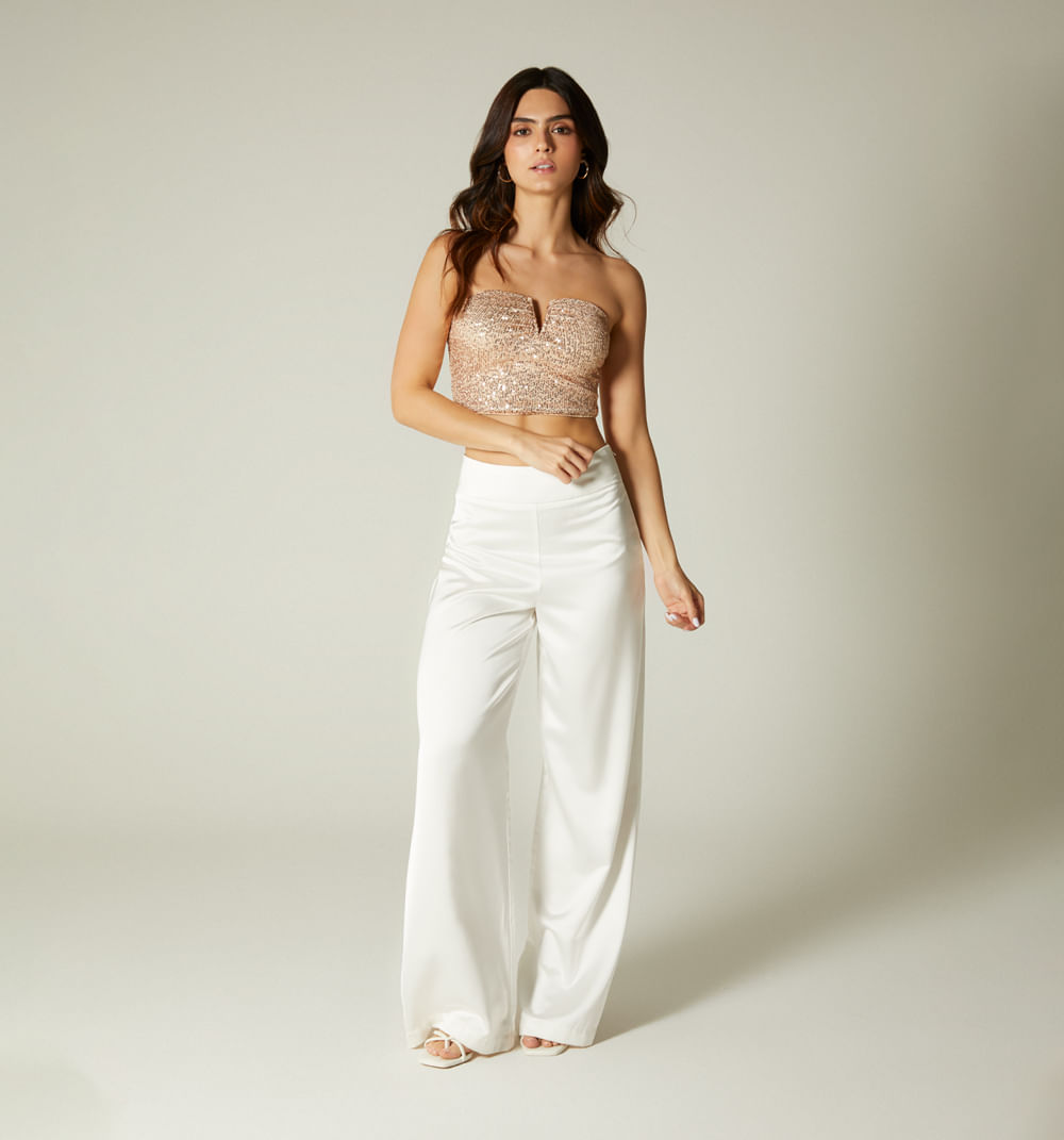 Blusa de tiras con escote en v