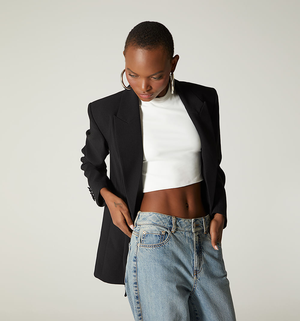 Blazer oversize ,seis botones frente